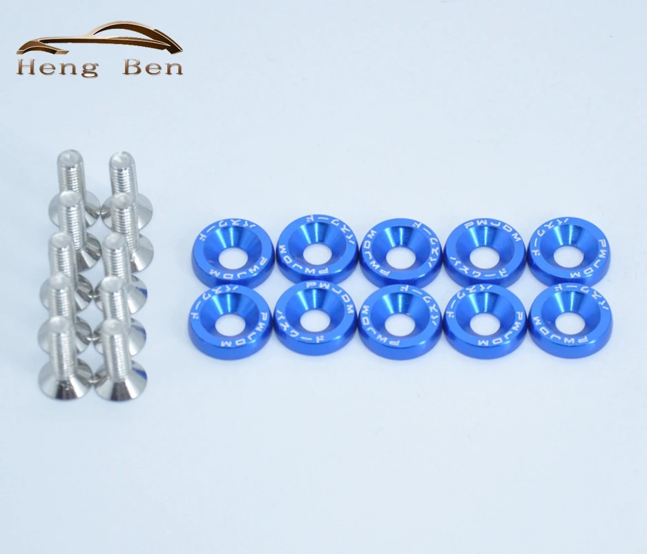 

HB Universal 8 Color 6mm JDM Fender Washers washers and bolt Aluminum for Civic Integra RSX EK EG DC