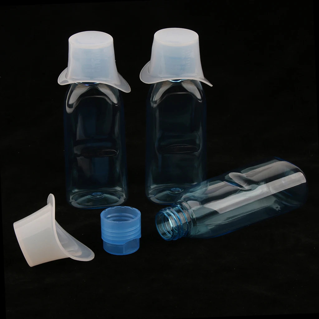 

3Pcs Clear Plastic Travel Eyewash Bottle Shampoo Lotion Container 100ml & 3Pcs Eye Wash Cup Leakproof