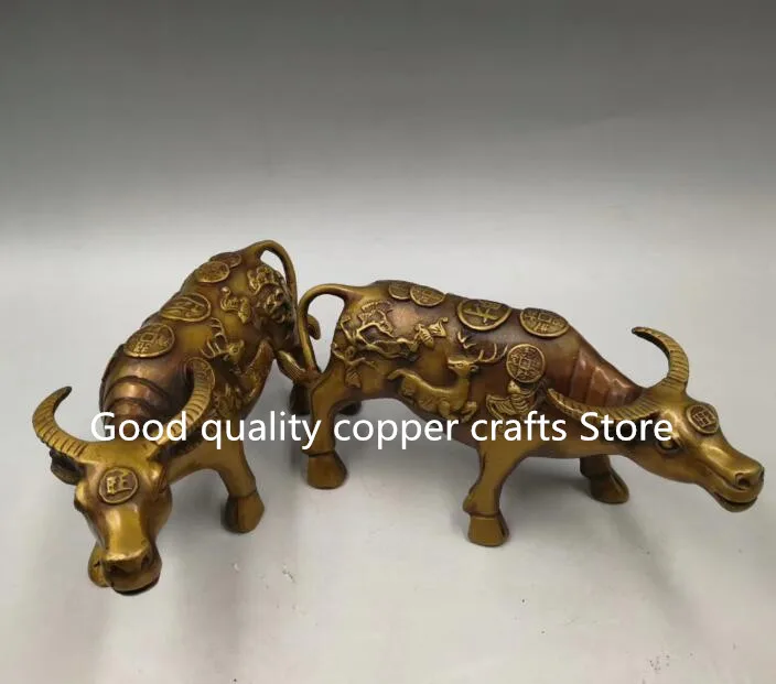 

Соберите архаизированную латунную статую богатства крупного рогатого скота