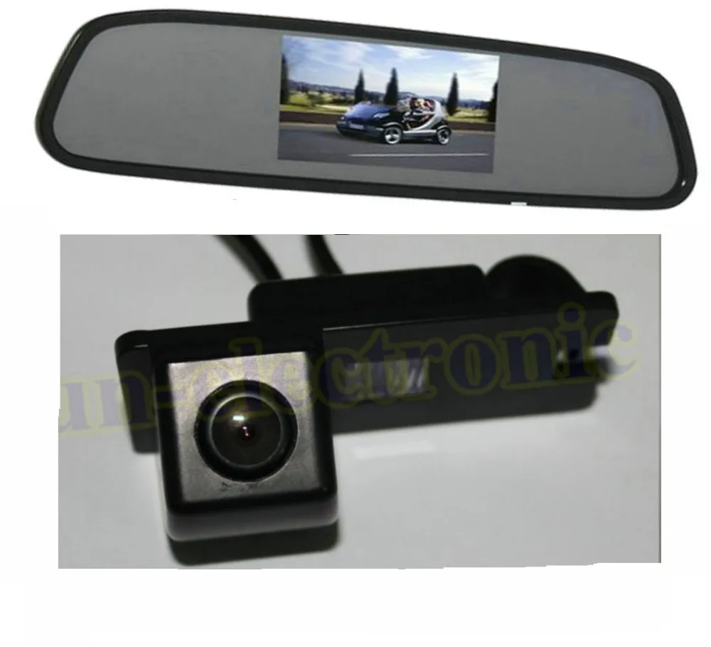 CCD Car Rear View Reverse Parking Camera + Rear view Mirror Monitor for