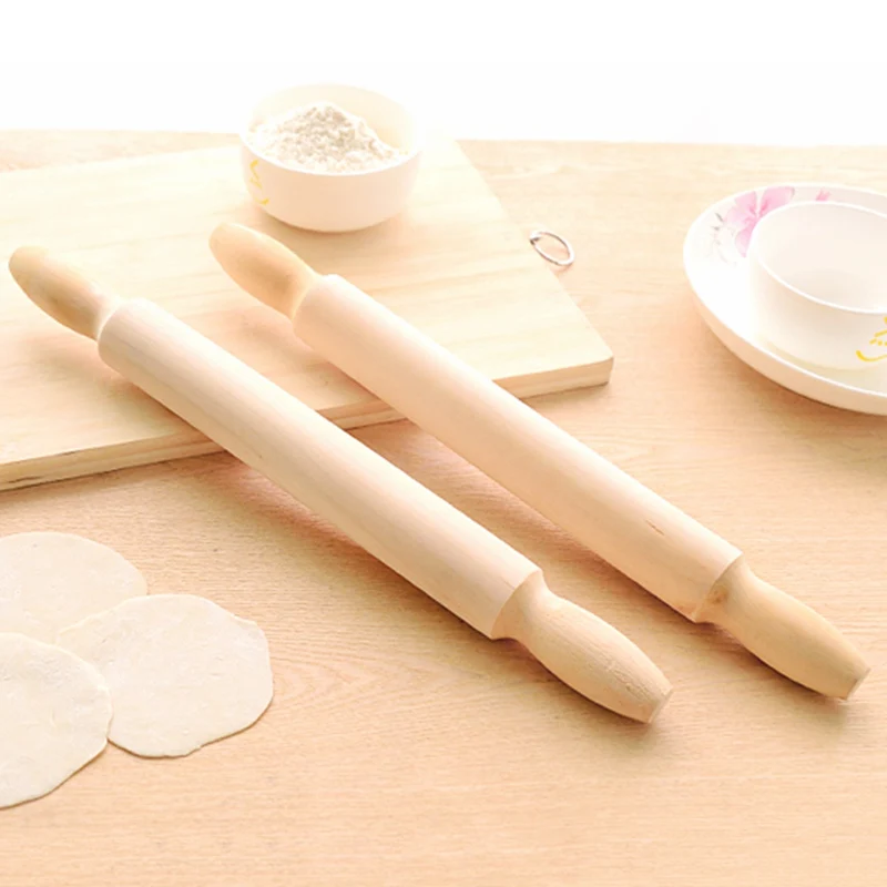 Large solid wood rolling pins pizza bread biscuit baking tool stick Decoration Dough Roller Wooden sticks kitchen Accessories