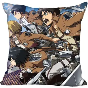 

45X45cm,40X40cm(one sides) Pillow Case Modern Home Decorative Attack on Titan Pillowcase For Living Room Pillow Cover