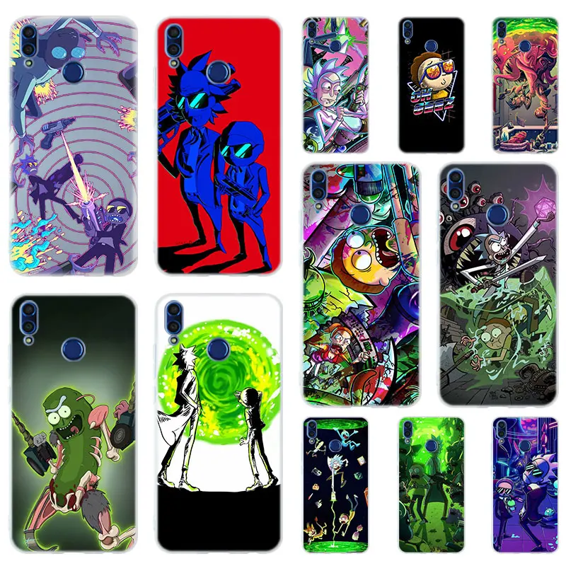 

Rick and Morty Soft Silicone Case Cover For Huawei Honor 9 10 Lite 6X 7X 8X Max Phone cases 7A 8A 8C V20 PLAY 10i