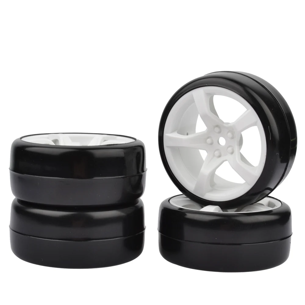 4 PCS 1/10 RC Drift Wheels Tires Set Tyre Wheel Rim For Traxxas For HSP For Tamiya For HPI