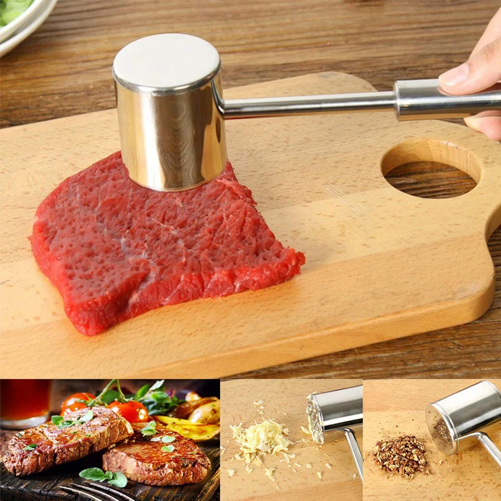 Нержавеющая сталь устройства для нежного стейка мясо молоток посуда knock-sided для стейк из свинины свободные кухонные аксессуары