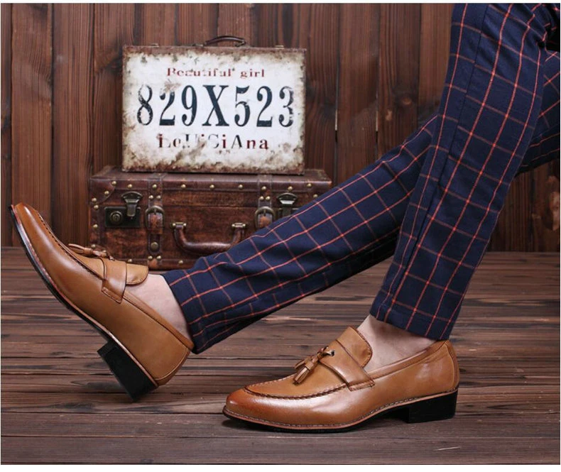 Men's Casual Shoe Loafers Breathable Slip-On Shoes Loafers Men Leather Mens Shoes Casual Men Loafers' Leather Plus Size Socks    (11)