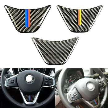 

Car Steering Wheel Cover Carbon Fiber Stickers For BMW X1 F48 F45 F46 2 Tourer