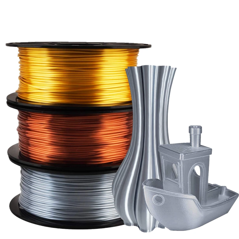 Silk Shiny Copper PLA 3D Printer Filament 1.75mm 1KG 2.2LBS Spool Widely 3D