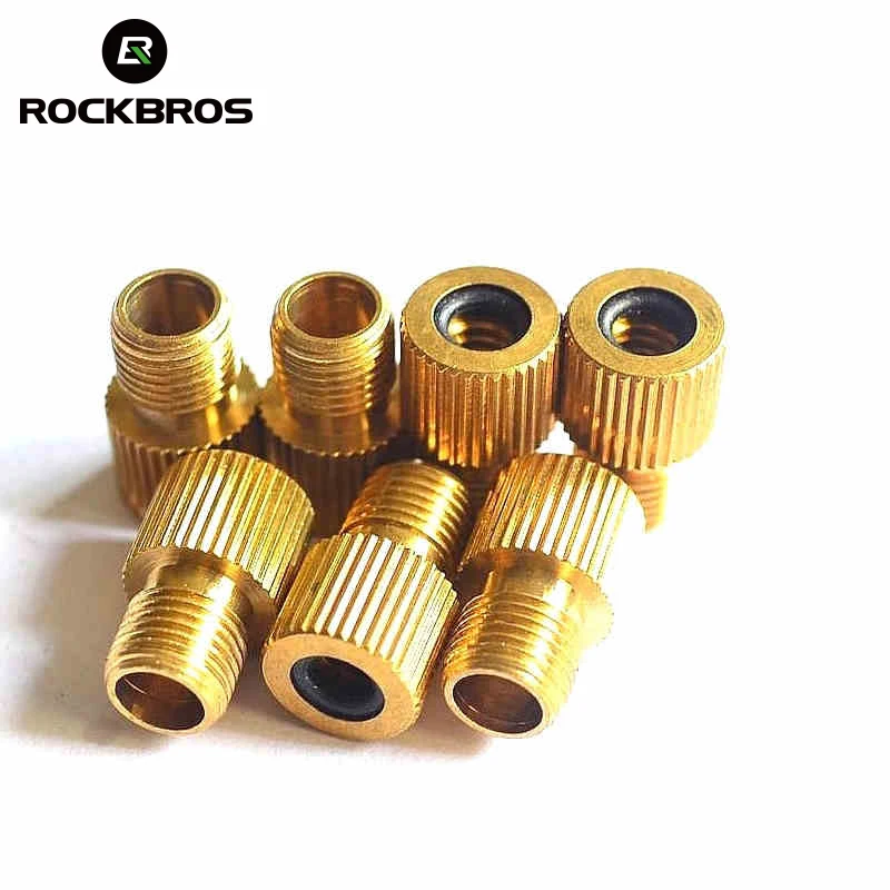 

ROCKBROS Bicycle Valve Presta To Schrader Valve Adaptor Copper Bike Air Valve Wheels Gas Nozzle Converter Adapters Tube Tool
