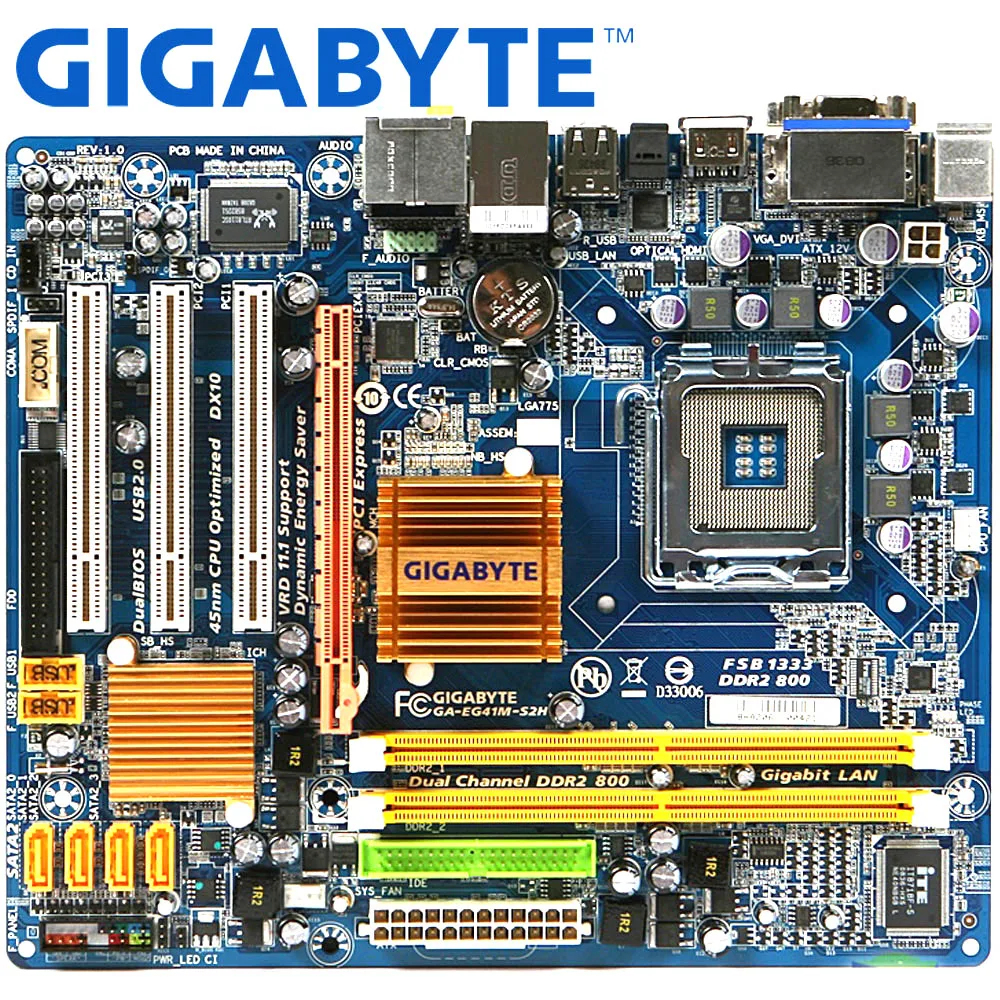 GIGABYTE GA EG41M S2H Desktop Motherboard G41 Socket LGA 775 For Core 2