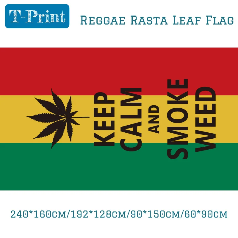 Reggae Rasta Leaf Polyester Wall Sticker Flower Hanging Flag For Bar Party Music Festival Tattoo Shop Decoration | Дом и сад