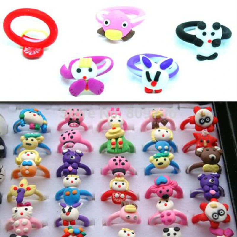 10Pcs Cute Mixed Rings Resin Plastic Children Kids Cartoon Finger Rings Toy Gift 10Pcs Cute Mixed Rings Resin Plastic Children Kids Cartoon Finger Rings Toy Gift
