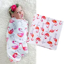 Милый Фламинго Новорожденный ребенок Пеленка, Новорожденный Одеяло для сна сумка обертывание