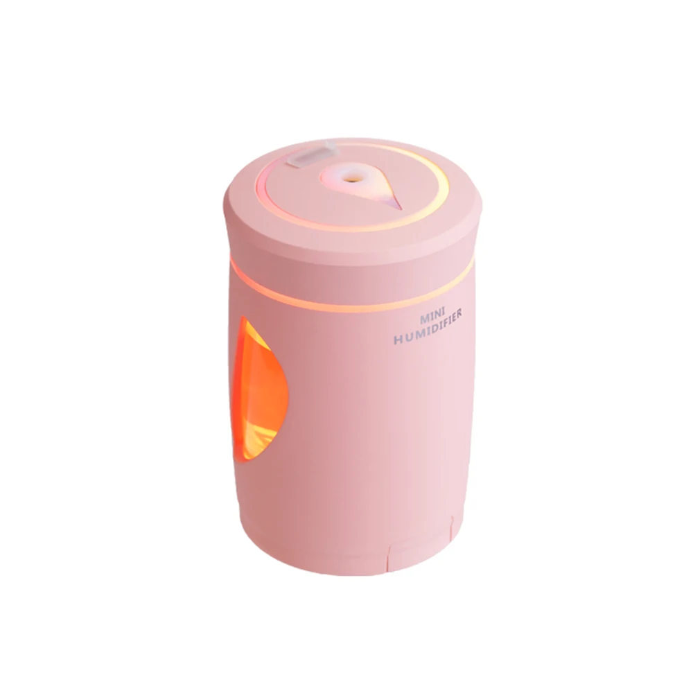 pink Мини Портативный USB ночник с туманом увлажнитель воздуха колпачки форма перезаряжаемые 7 цветов ночник для офиса домашний Декор автомобиля - Испускаемый цвет: pink