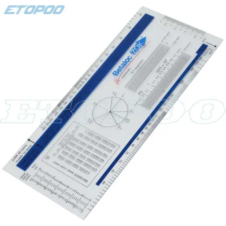 

200mPVC ECG ruler stock goods with cheapest price! 20pcs/lot