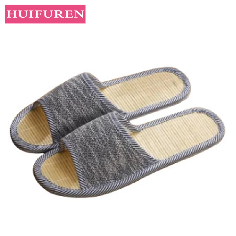 Women Indoor Slippers Bamboo Straw 2019 Spring Summer Flat Shoes Woman
Home Floor Slides Breathable Lovers House Floor Slippers