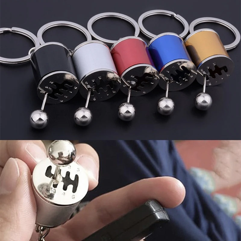 

car key chain Colorful unisex gearshiift Fob keyring gearbox gear shift racing tuning model key rings