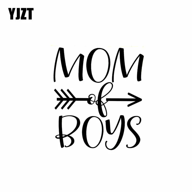 Download YJZT 12.4CM*14CM Mom Of Boys Arrow Vinyl Decal Fun Car Sticker Black Silver C10 02169-in Car ...