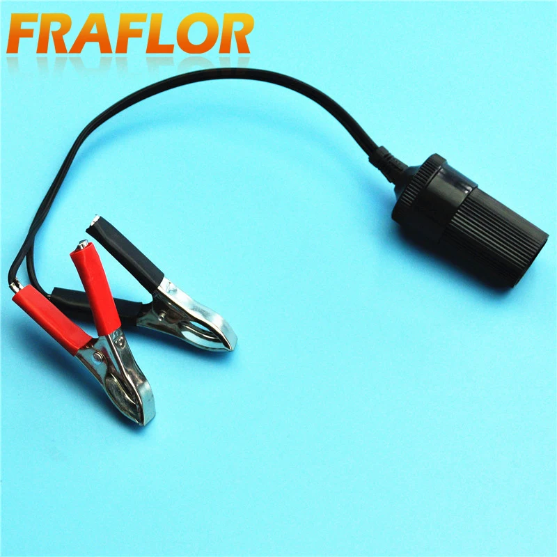 

10pcs/lot 12 Volt Battery Terminal Clip-on Cigar Cigarette Lighter Female Power Socket Adapter Plug to Car Boat Oil Pump