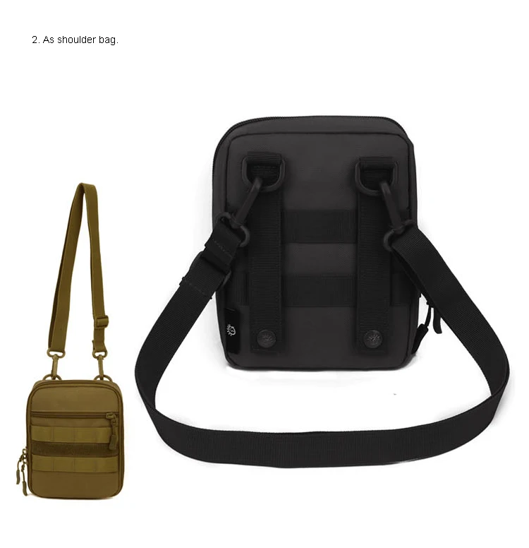 Защитная нейлоновая тактическая сумка, органайзер для повседневного ношения, поясная сумка на пояс, Сумка Molle, военная армейская сумка для мелочей с плечевым ремнем, 6 цветов