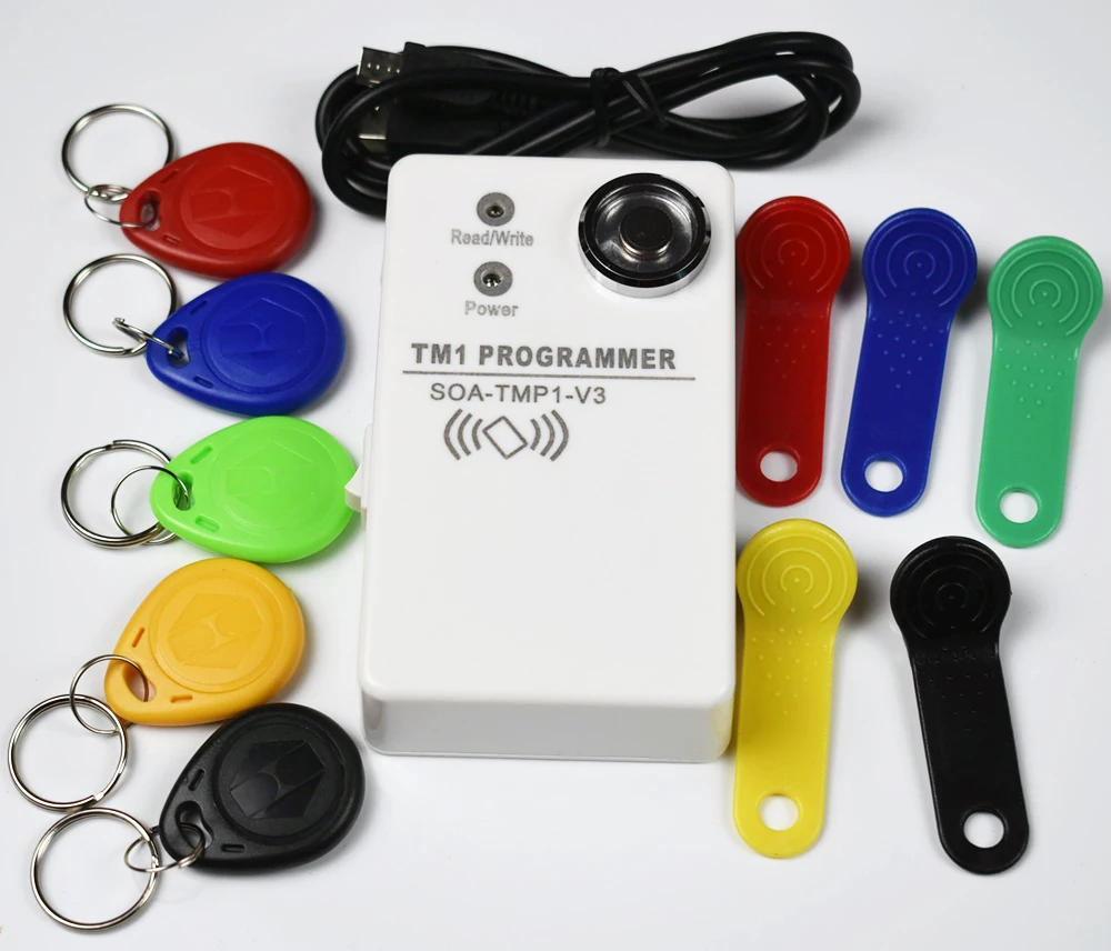 1 шт./лот ТМ Ibutton карты ручной Дубликатор DS1990 RW1990 и 125 кГц EM4305 T5577 и совместимость копировщик электронных ключей - изображение