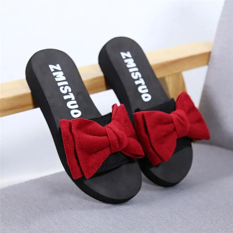 

Slippers Women Summer Bow Summer Sandals Slipper Indoor Outdoor Flip-flops Beach Shoes Female Fashion Shoes