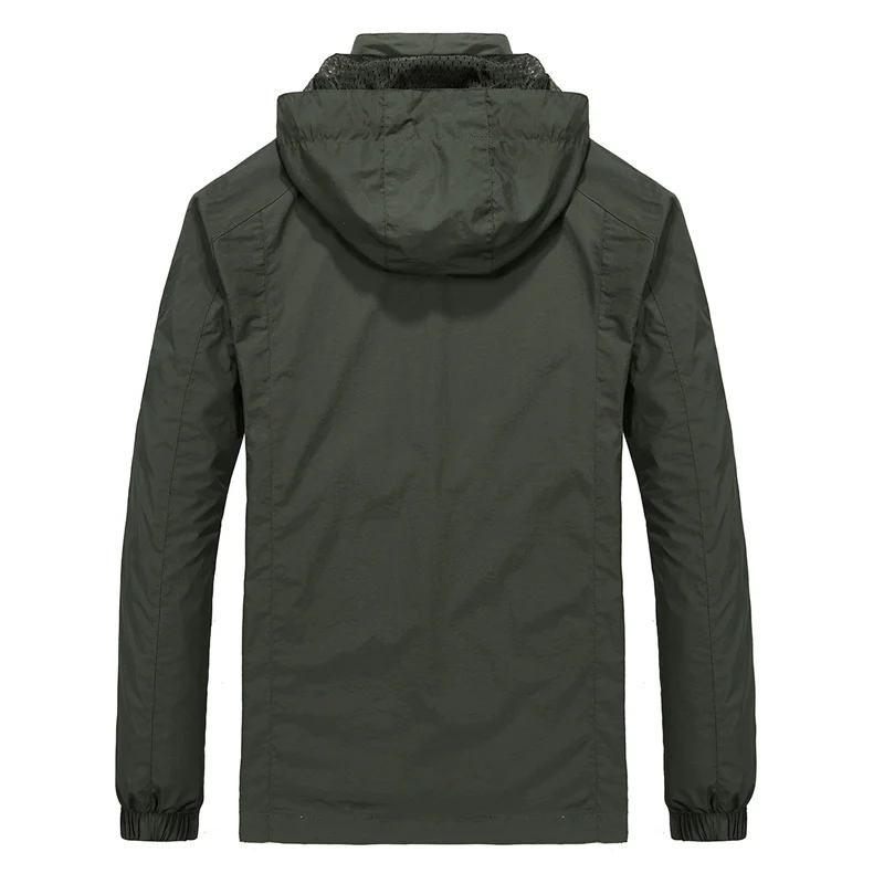 YIHUAHOO куртки мужские весенние повседневные тонкие дышащие однотонные куртки с капюшоном мужские пальто на молнии с карманами Размер M-6XL DML-8689
