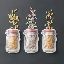 Ziplock сумка для хранения пищевых продуктов на холодильнике, сумка для хранения 3 шт./партия, Экологичная, на молнии, с замком, для сушеных фруктов, для закусок, для кухни, органайзер, сумка EGF327