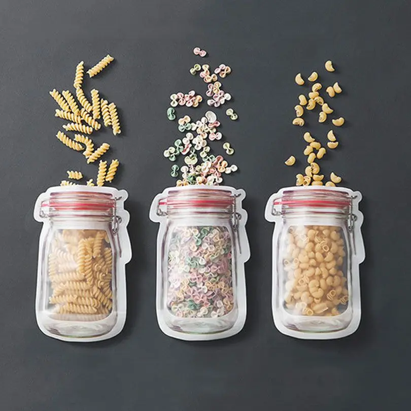 

Ziplock Bag Refrigerator Food Seal Storage Bag 3 pcs/lot Eco-friendly Zip Lock Dried Fruit Snack Kitchen Organizer Bag EGF327