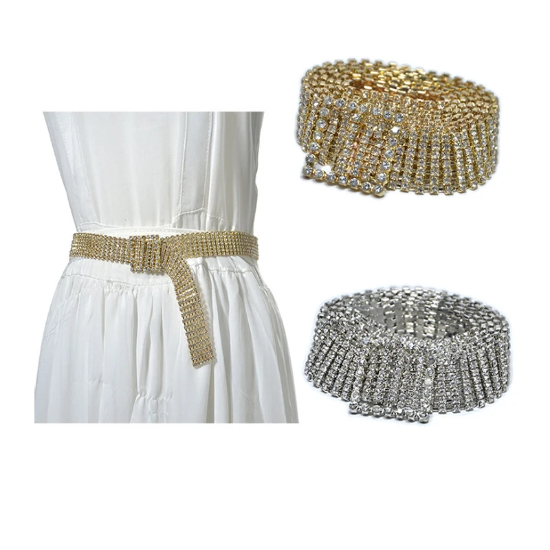 portia and scarlett gold dress Vintage 1950s Rhinestone Wide Belt