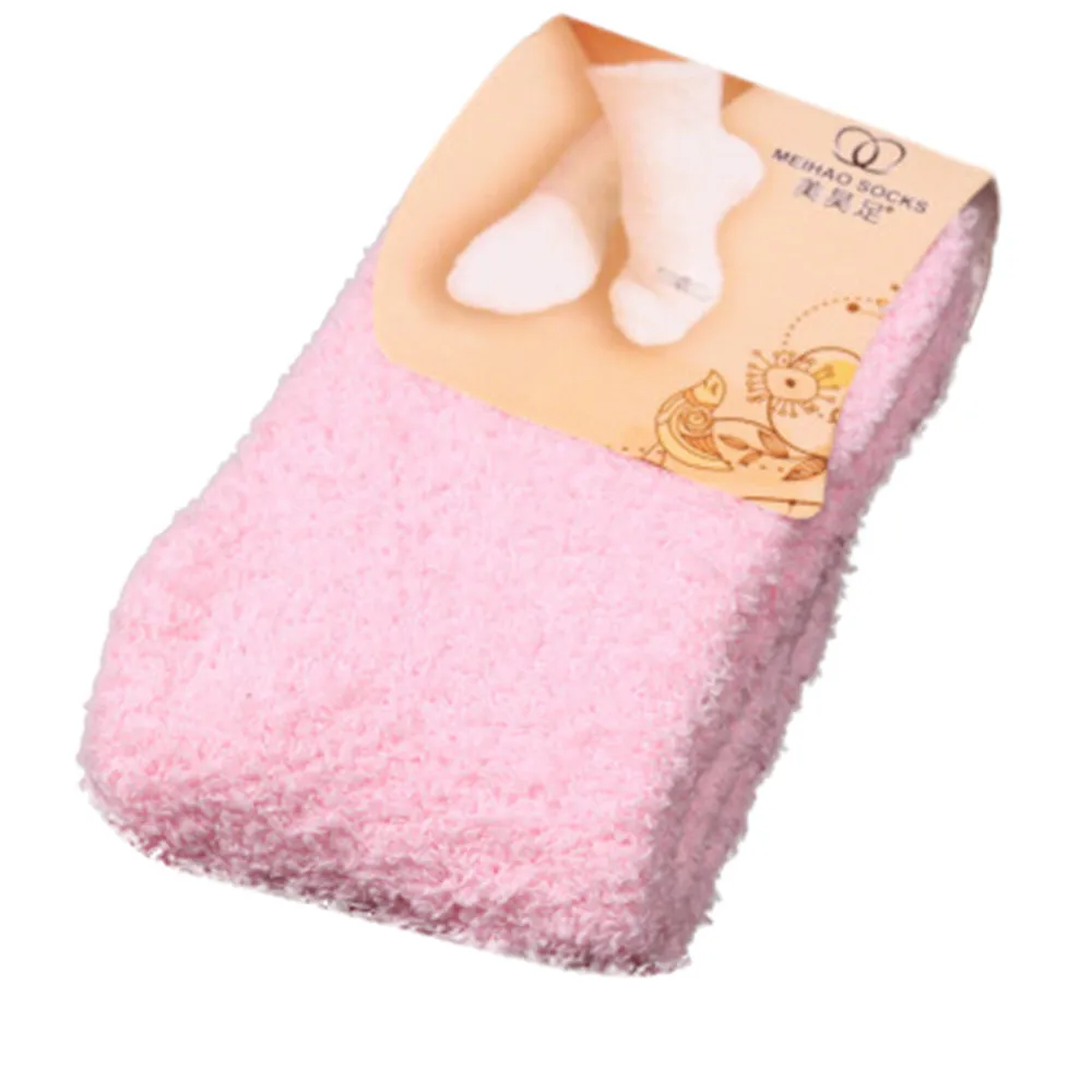 

Home Women Girls Soft Bed Floor Fluffy Warm Winter Pure Color Socks AUG22