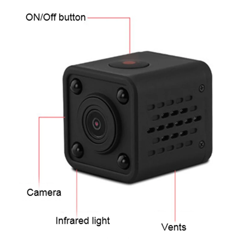 Мини IP камера Volemer Wi Fi Full HD 1080P инфракрасная ночная версия датчик движения