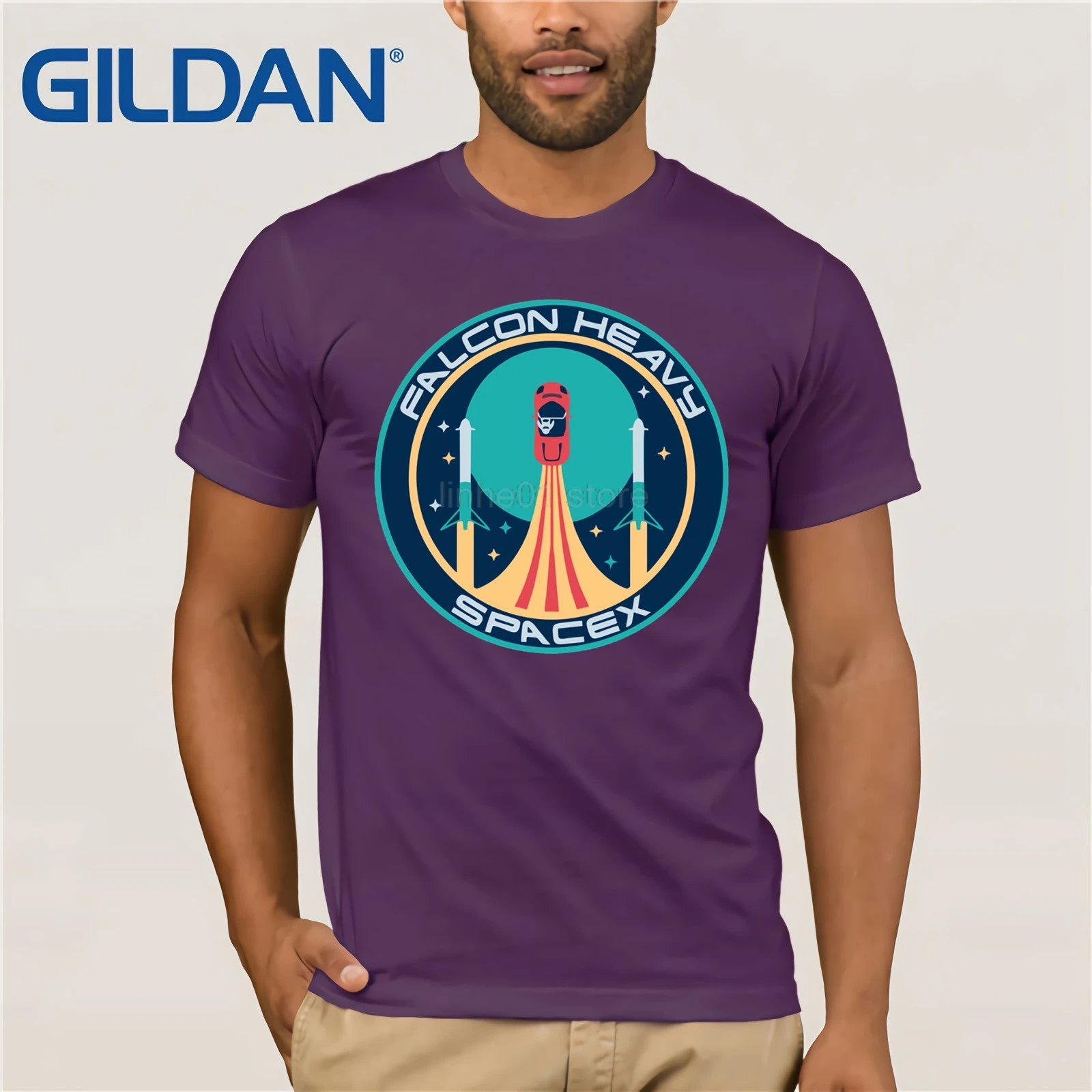 GILDAN SpaceX novedades divertidas T camisa Elon Musk de moda de verano espacio X T camisa cuello redondo de gran tamaño Camiseta GILDAN SpaceX novedades divertidas T camisa Elon Musk de moda de verano espacio X T camisa cuello redondo de gran tamaño Camiseta