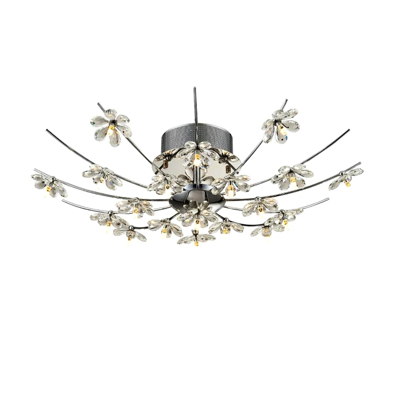 

new design modern ceiling chandeliers crystal lamp AC110V 220V lustre LED living room bedroom light