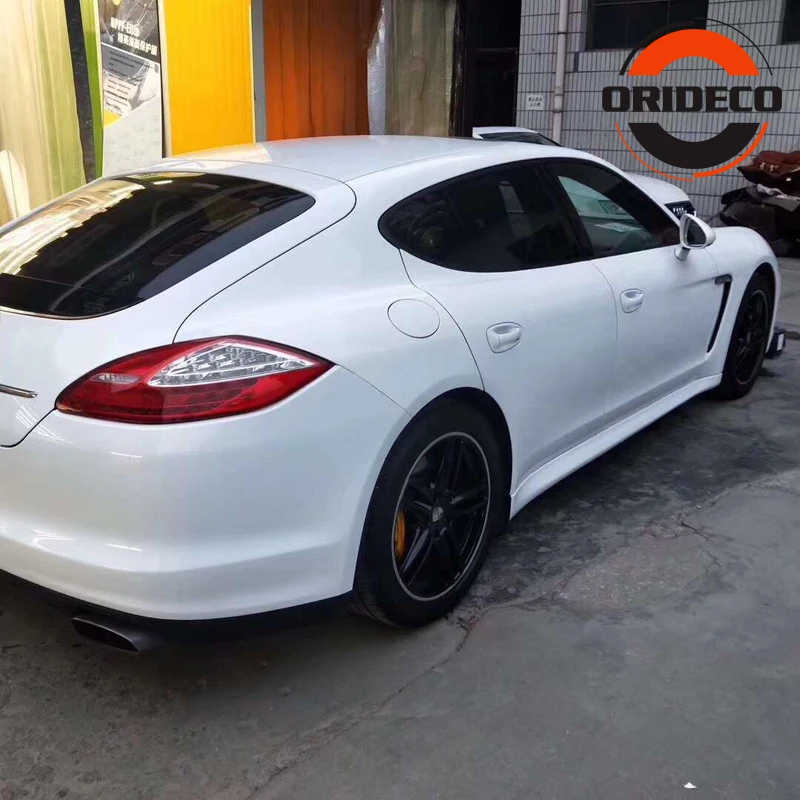 

5x67ft White Glossy Crystal Vinyl Wrap Car Sticker Vehicle Autos Motorbike Gloss White Wrapping Foil With Air Release 2019 New