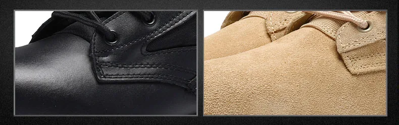 Новый сверхлегкий Для мужчин армейские ботинки с высоко открытым носком военной кожаная обувь Прочные ботильоны сапоги джунгли уличной