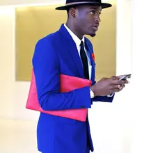 Королевский синий мужской свадебный Променад костюмы Slim Fit Жених Смокинги 2 шт. шафер Жених одежда Блейзер masculino индивидуальный заказ