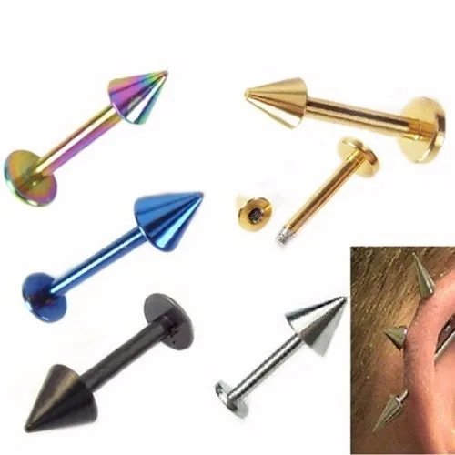 

1 PC Spike Stud Ring Eyebrow Nose Labret Lip Ring Tongue Piercing Tragus Cartilage Earring Stainless Steel Body Jewelry