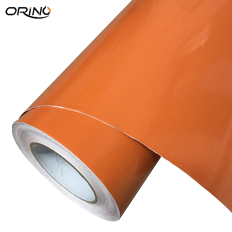 Orange Glossy Vinyl Film Sticker-1
