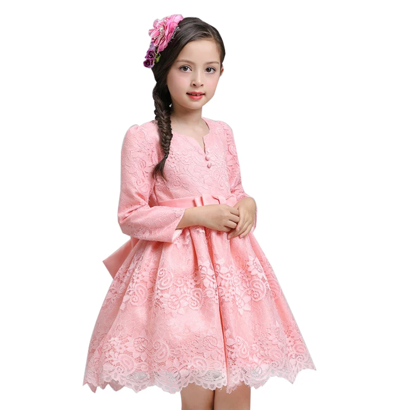 Princess Wedding long sleeve Dress Children Clothing Autumn Winter 2017 Toddler Girl Party dress for Girls Clothes Kids Dresses цена Princess Wedding long sleeve Dress Children Clothing Autumn Winter 2017 Toddler Girl Party dress for Girls Clothes Kids Dresses цены онлайн