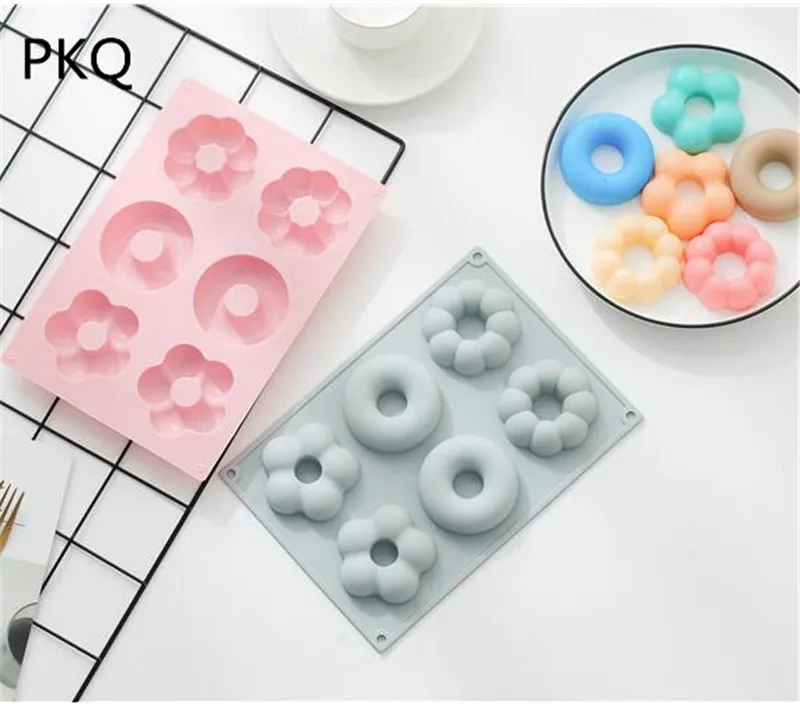 

1PCS Mini Donuts Round Shaped Dessert Silicone Mold Chocolate Biscuit Cake Cupcake Soap Mould Chocolate Ice