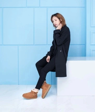  xiaomi sheep fur one horn buckle snow boots ladies leather wool material waterproof water warm shoe