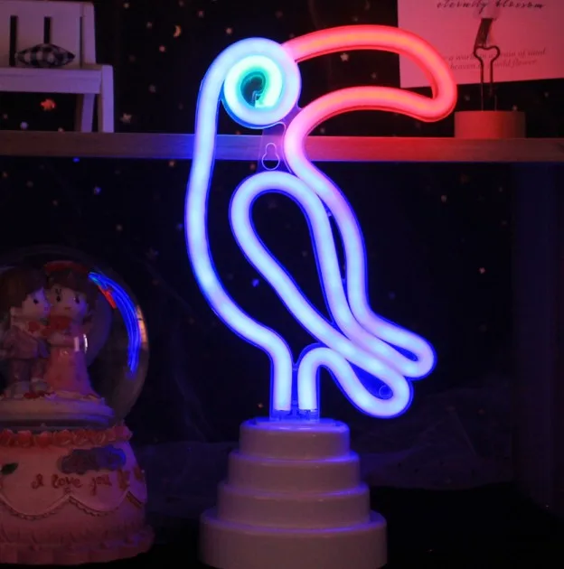 TONGER Toucan Настольный/настенный светодиодный неоновый светильник USB ночник