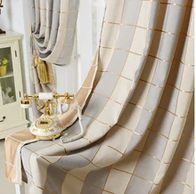 New 2016 Modern Plaid Sheer font b window b font shade fabric living room font b