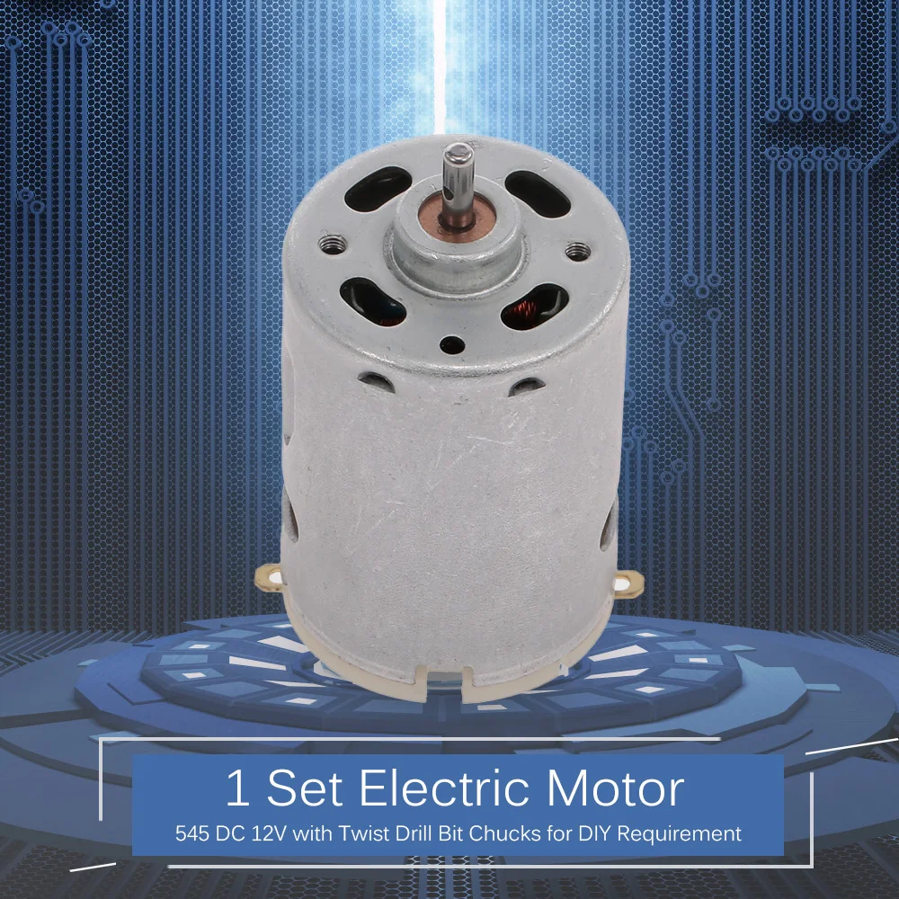 

1 Set Electric Motor 545 DC 12V 0.2A Twist Drill Bit Chucks 8000-10000rpm Electric Motor 50NM