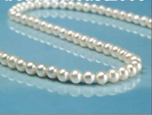 

hot sale Fast SHIPPING 22'' Natural 7-7.5mm AAA white pearl necklace 14k clasp NEW