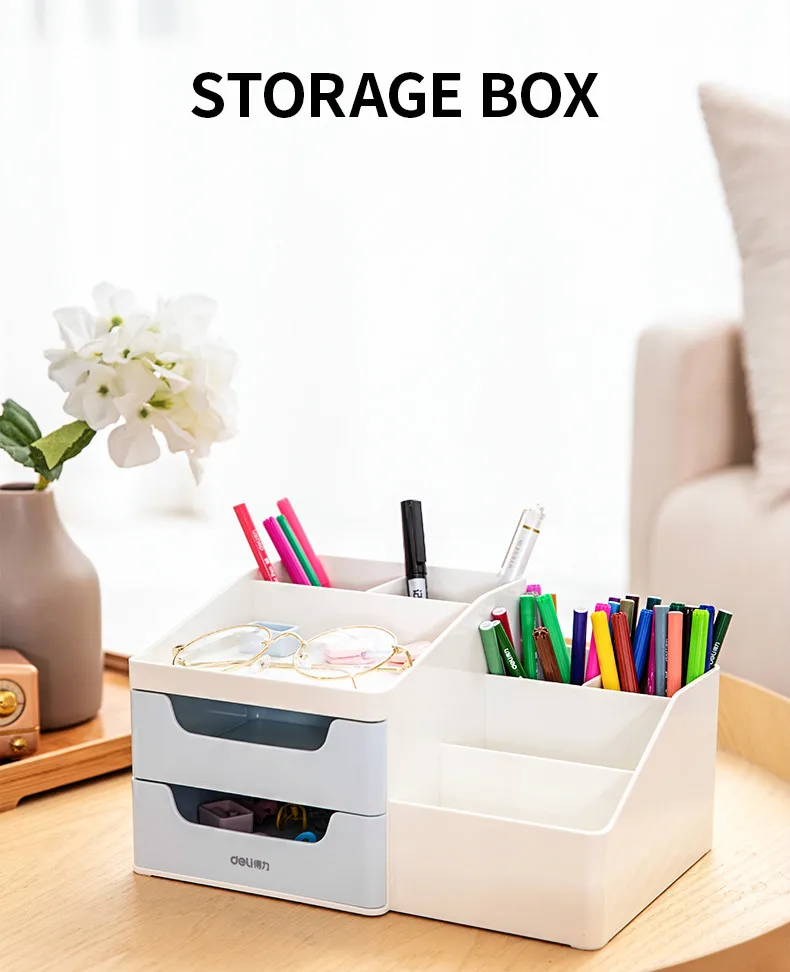 Multifunction Storage Box Pen Holder,Desktop Document Trays Organizer,Office School Supplies School,Office,Business BLRYP File Tray 