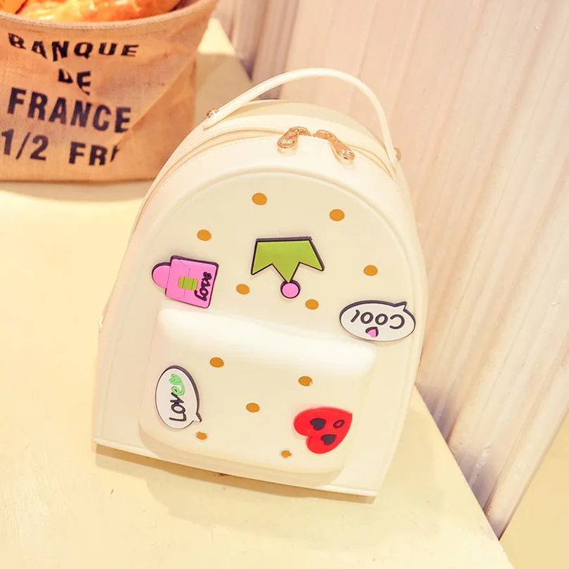

Women Silica Gel Candy Color Small Backpacks School Shoulder Bag For Teenagers Ladies Big Girl Book Bagpack Mochila Rucksack