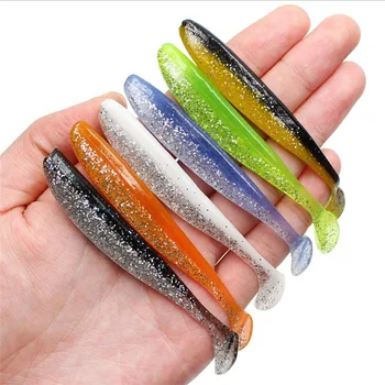 

5Pcs/lot Wobbler Fishing Lure 9cm/3.5g Easy Jig Swimbait Artificial Double Color Silicone Soft Bait Carp Bass Lures Fishing Gear