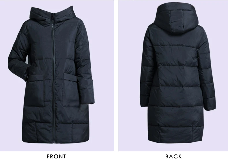 Женское приталенное теплое зимнее пальто с капюшоном, женская повседневная куртка, новая модная зимняя куртка средней длины